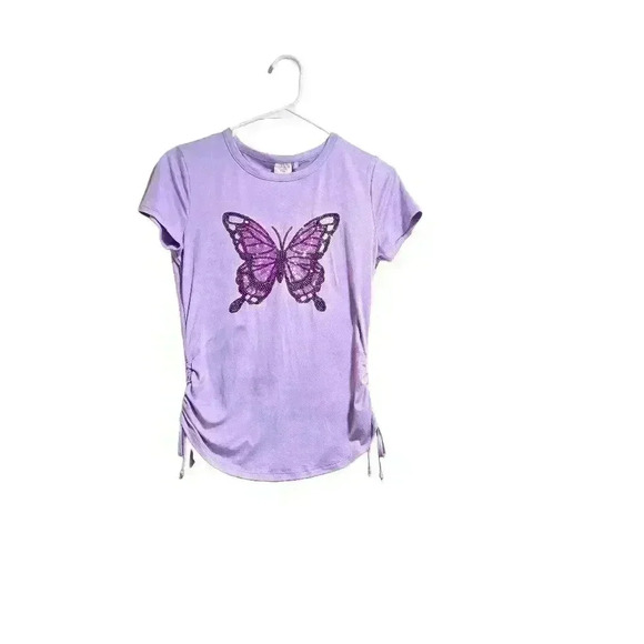 Lavender Butterfly Graphic T-Shirt - Never Worn Women's Casual Top - Picture 8 of 8